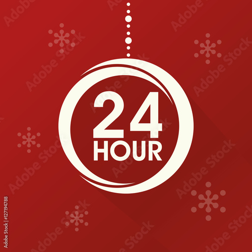 open 24 hour christmas sale icon