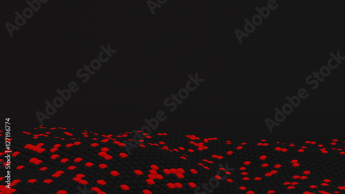Wavy nano surface 3D render