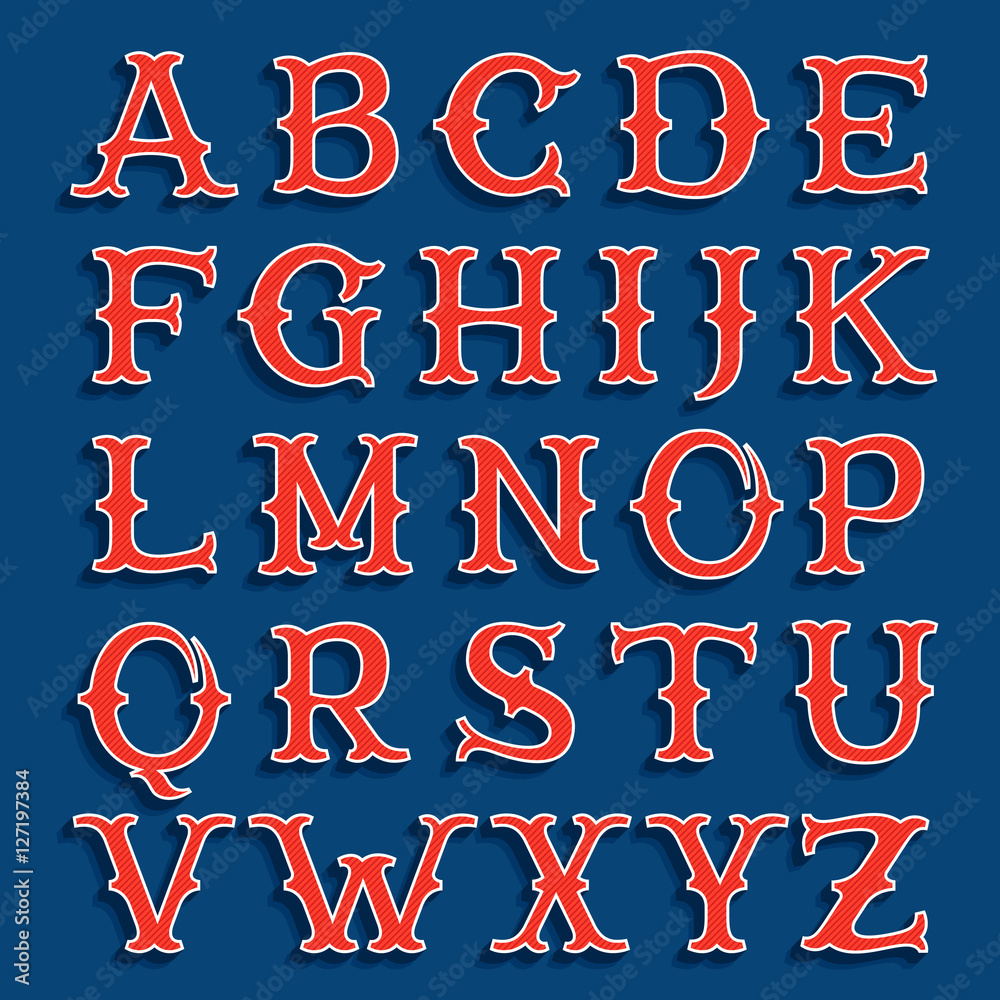 Sport team classic style font.