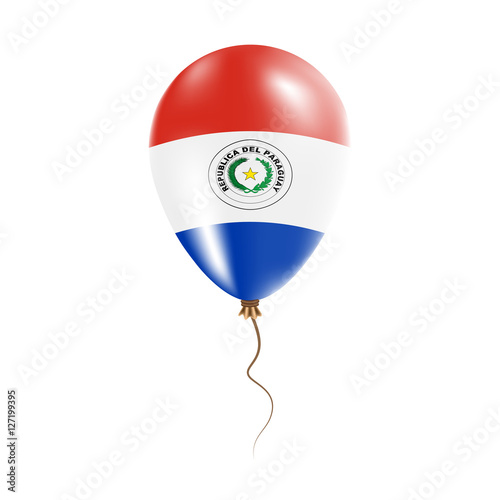 Paraguay balloon with flag. Bright Air Ballon in the Country National Colors. Country Flag Rubber Balloon. Vector Illustration.