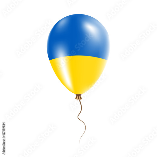 Ukraine balloon with flag. Bright Air Ballon in the Country National Colors. Country Flag Rubber Balloon. Vector Illustration.