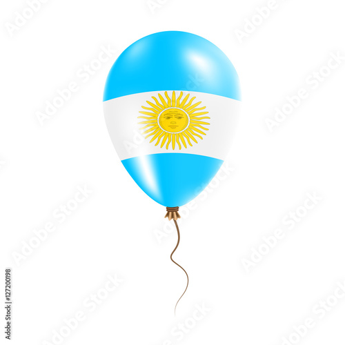 Argentina balloon with flag. Bright Air Ballon in the Country National Colors. Country Flag Rubber Balloon. Vector Illustration.