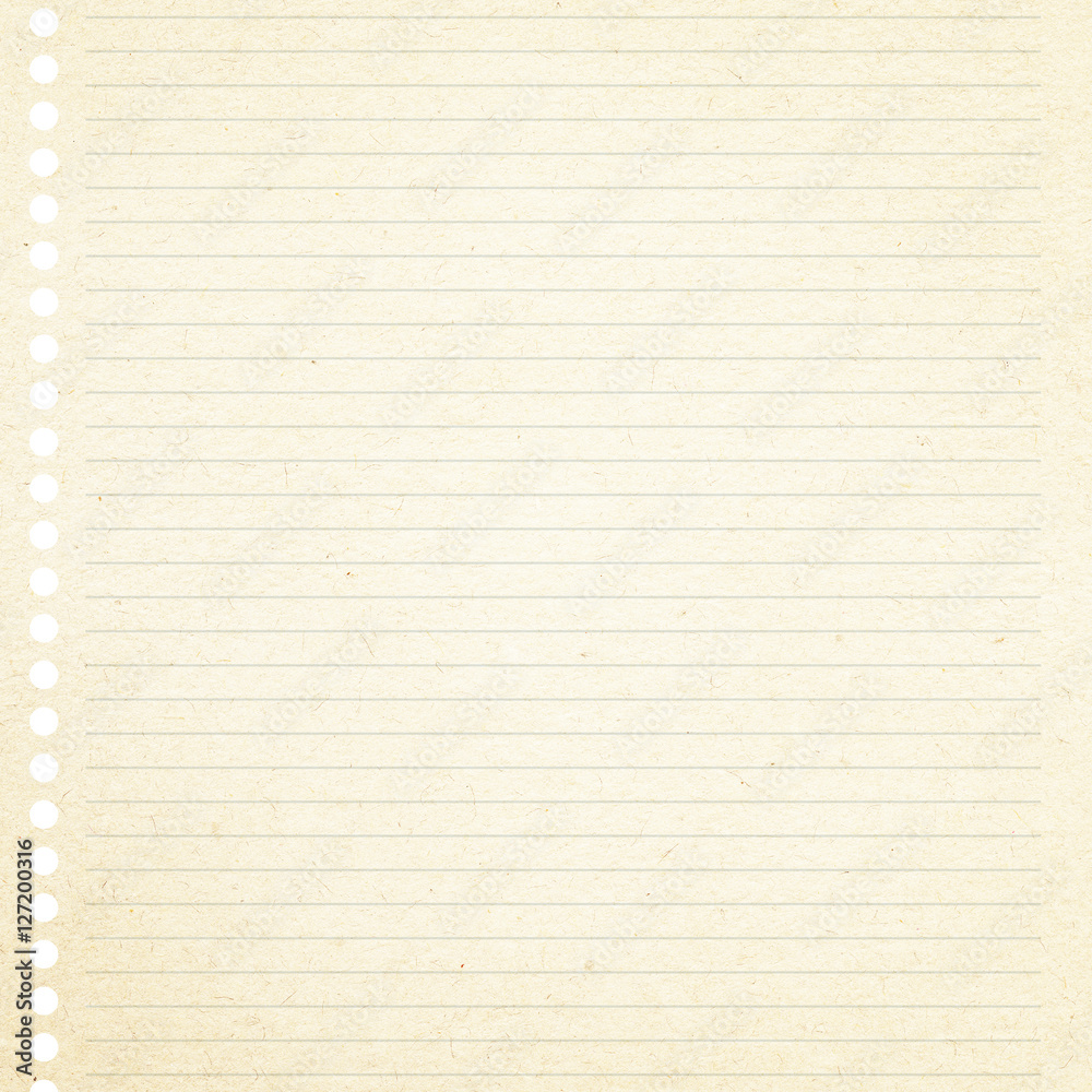 Fototapeta premium Ruled notebook paper texture