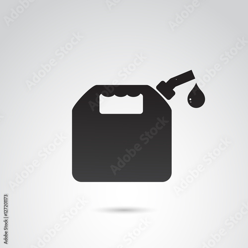 Petrol container vector icon.