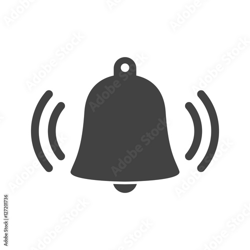 Bell icon vector isolated