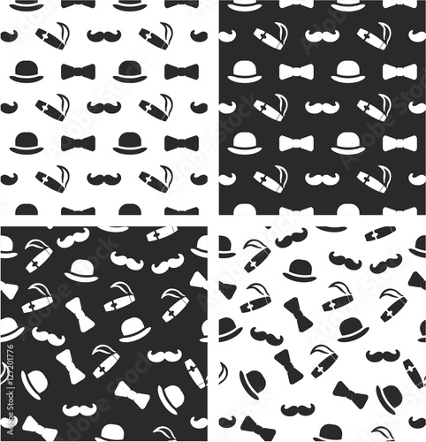 Gentleman Aligned & Random Seamless Pattern Set photo