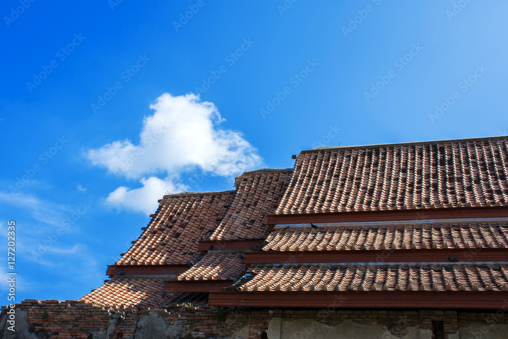 old roof tiles Asian architecture old roof tiles Asian architecture