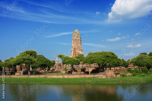 Obraz na plátně Park in Ayutthaya. The famous temple of the equivalent human Tha