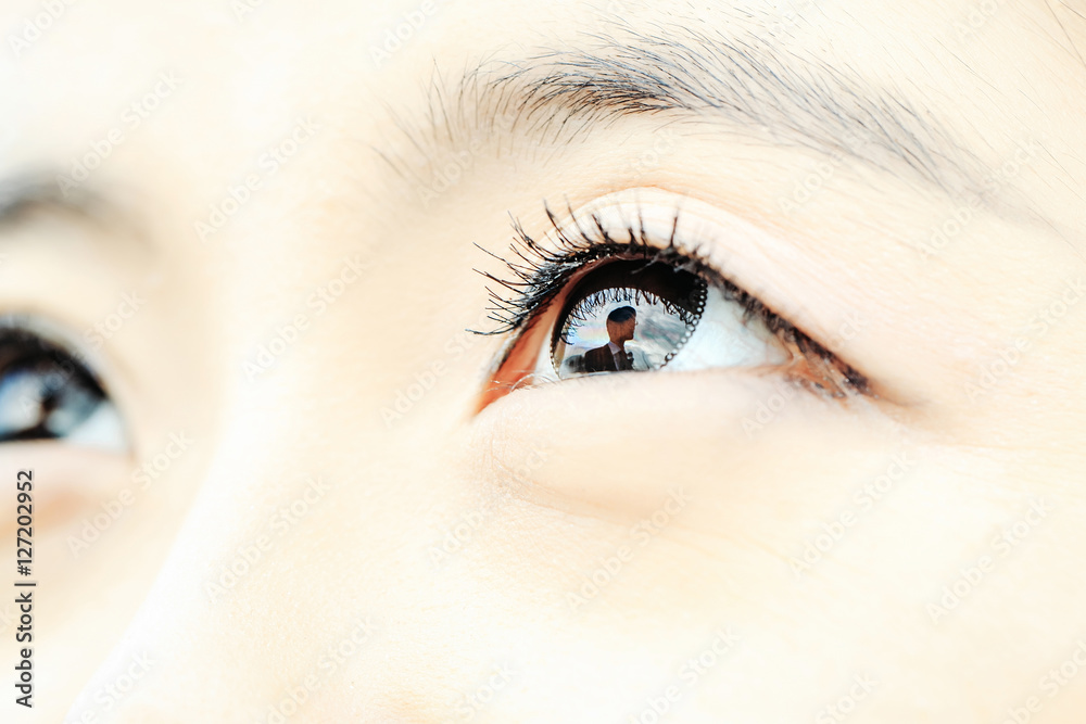 Obraz premium Chinese eyes of pretty girl