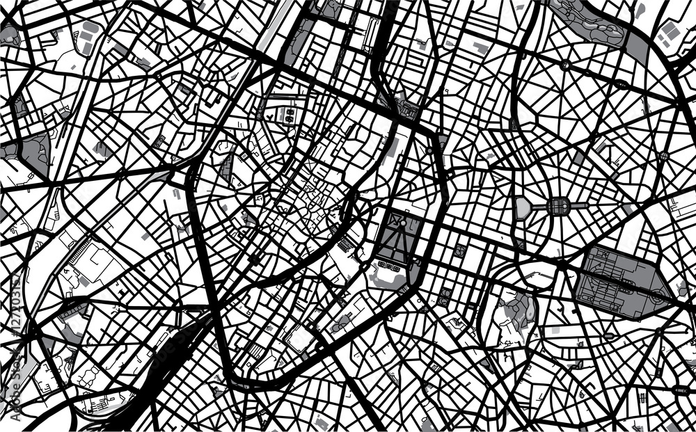 City map of Brussels