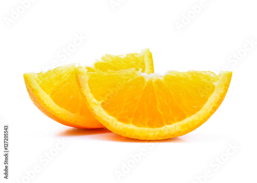 orange slice on white background