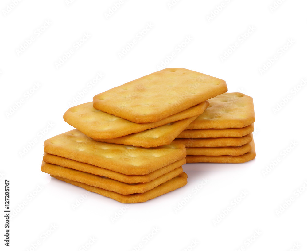 stack of butter biscuits on white background stack of butter biscuits on white background