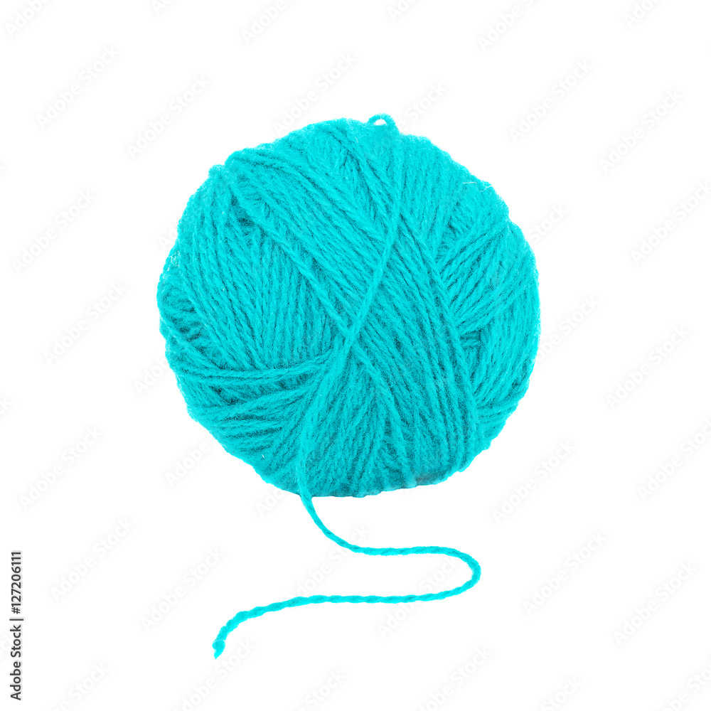 Клубок ниток изолированный на белом фоне Stock Photo | Adobe Stock