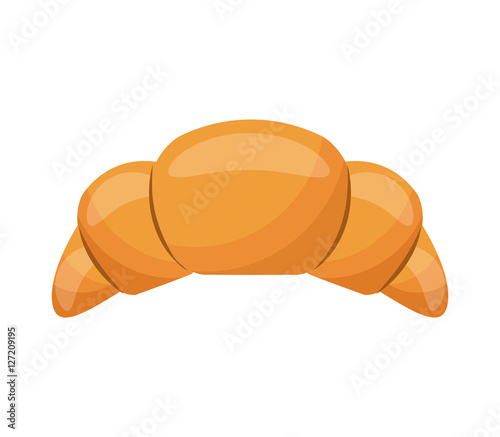 croissant bread isolated icon vector illustration design