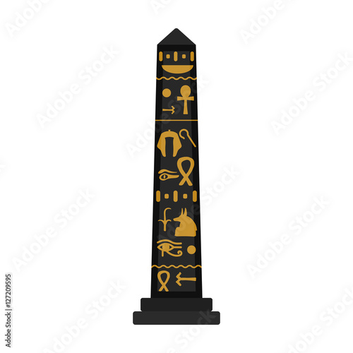 Fototapeta Luxor obelisk icon in cartoon style isolated on white background