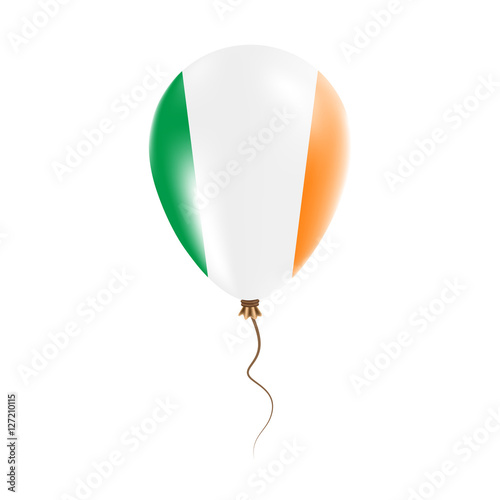 Ireland balloon with flag. Bright Air Ballon in the Country National Colors. Country Flag Rubber Balloon. Vector Illustration.