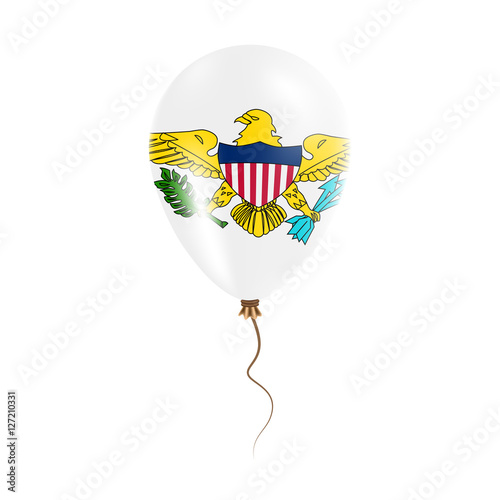 Virgin Islands, U.S. balloon with flag. Bright Air Ballon in the Country National Colors. Country Flag Rubber Balloon. Vector Illustration.