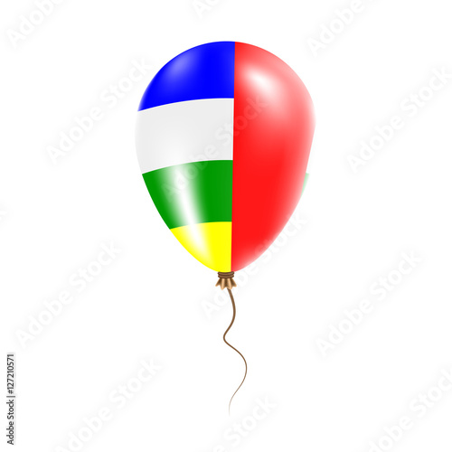 Central African Republic balloon with flag. Bright Air Ballon in the Country National Colors. Country Flag Rubber Balloon. Vector Illustration.