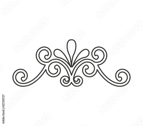 wrought iron frame isolated icon vector illustration design