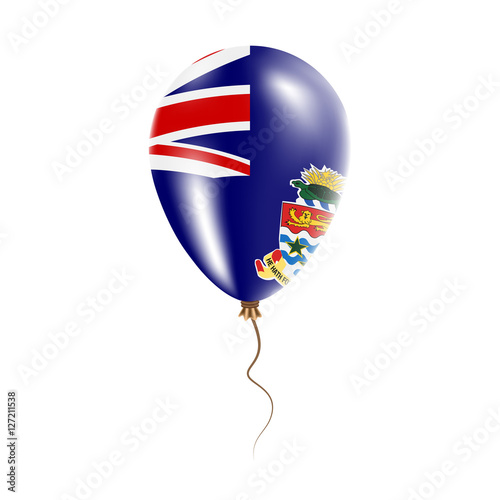 Cayman Islands balloon with flag. Bright Air Ballon in the Country National Colors. Country Flag Rubber Balloon. Vector Illustration.