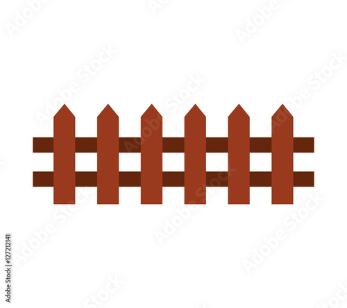 fence farm isolated icon vector illustration design