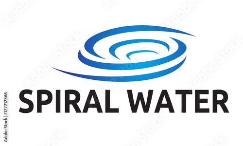 spiral water logo design