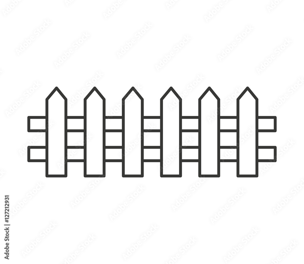 Fototapeta premium fence farm isolated icon vector illustration design