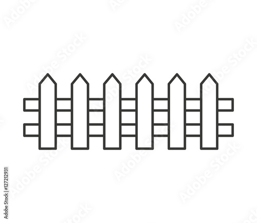fence farm isolated icon vector illustration design