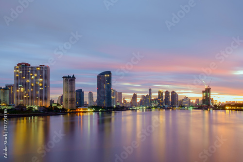 City / View of city at twilight. © wimage72