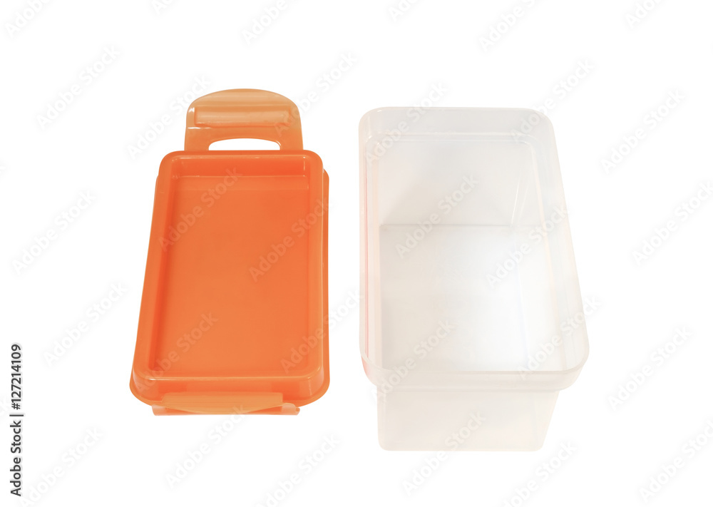 Plastic food container / Plastic container on white background. Plastic food container / Plastic container on white background.