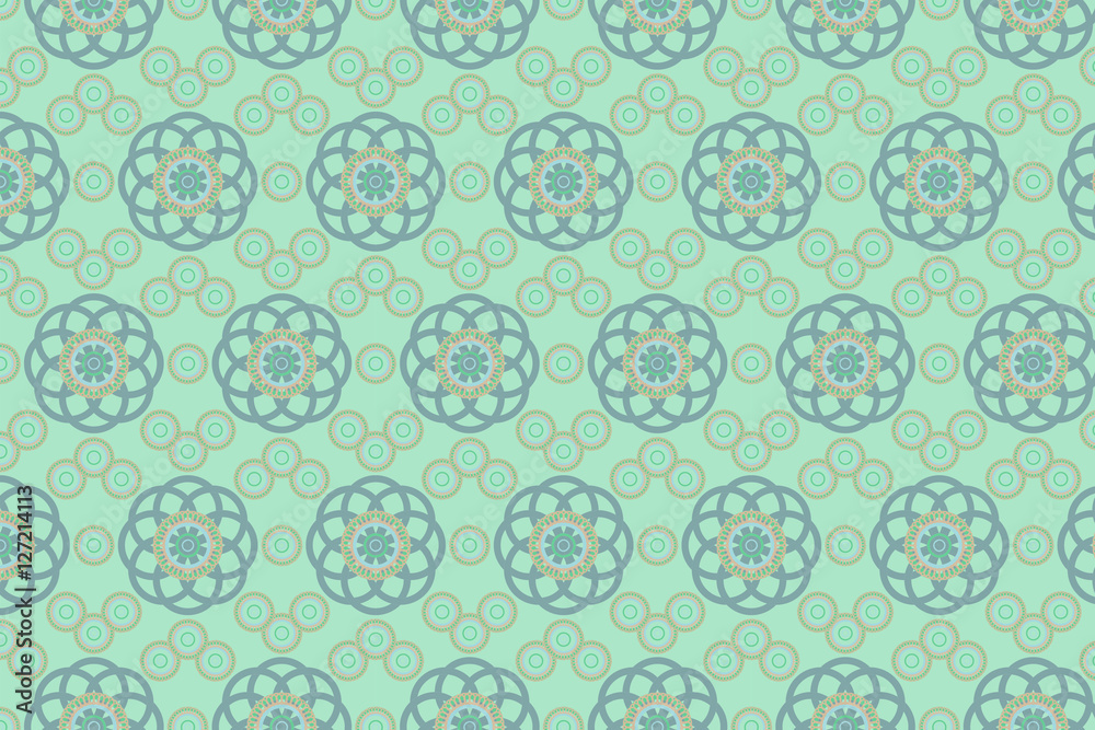 Geometric background / Abstract background of geometric on green background. Vintage style. Geometric background / Abstract background of geometric on green background. Vintage style.
