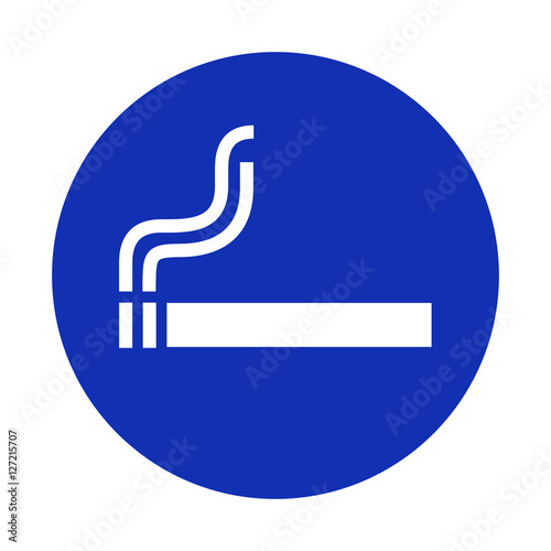 Smoking area sign on white background. Vector illustration.