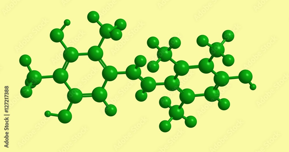 Molecular structure of green molecule