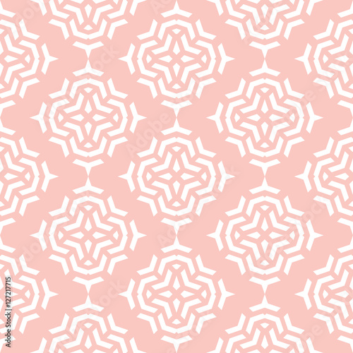 Oriental classic pattern. Seamless abstract background with repeating elements. Pink and white pattern