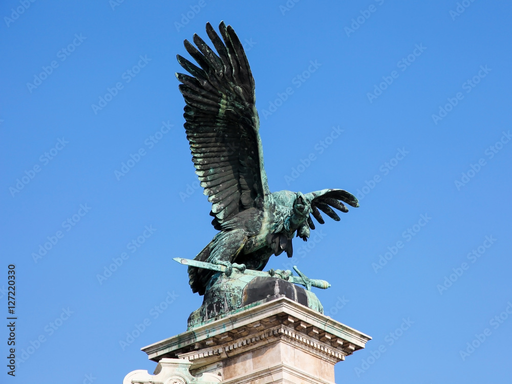 Turul bird in the Royal Castle, Budapest, Hungary