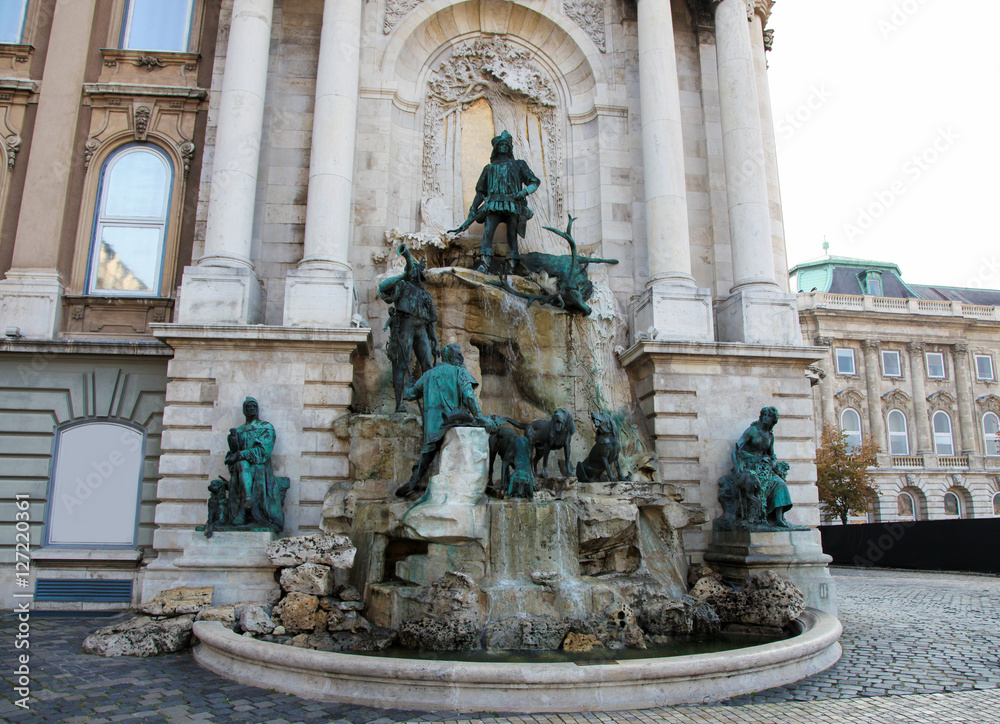 Matthias Fountain in Buda Castle, Budapest, Hungary