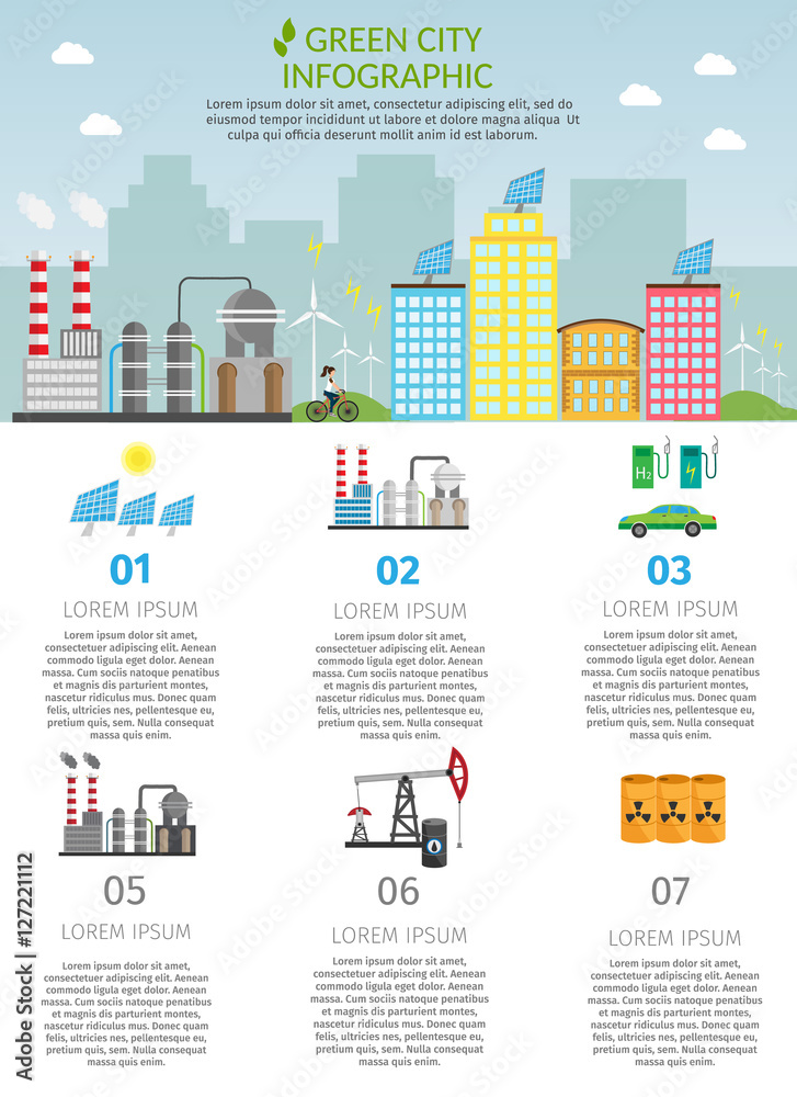 Ecology infographic vector elements ecology illustration and environmental pollution ecology risks and pollution. City life ecology set.