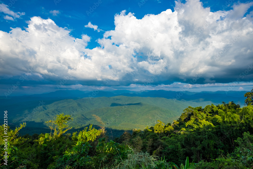 Beautiful mountain and nice sky in Nan province of Thailand Beautiful mountain and nice sky in Nan province of Thailand