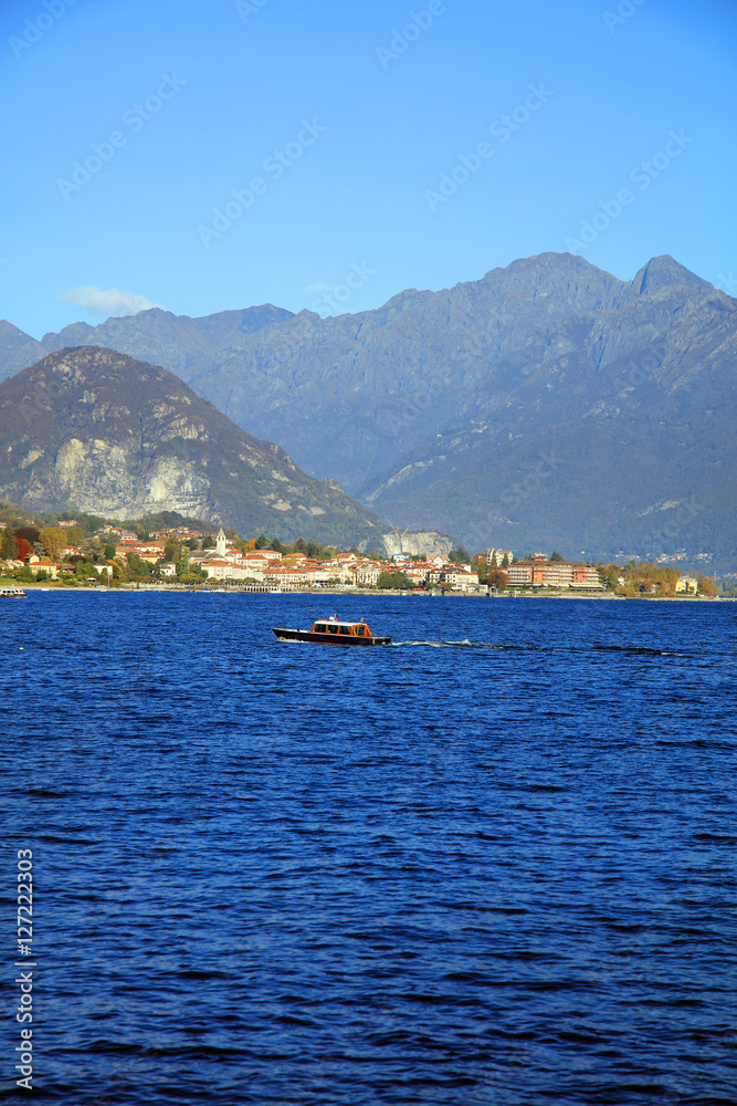 Obraz premium Scenic view of Lake Maggiore, Italy, Europe