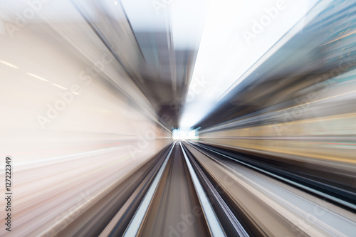 Speed motion in urban highway road tunnel