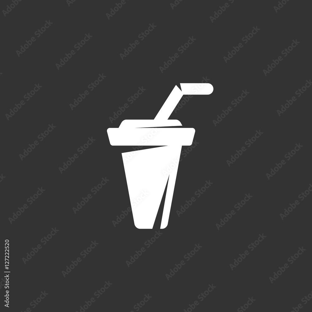 Drink logo on black background. Vector icon Drink logo on black background. Vector icon