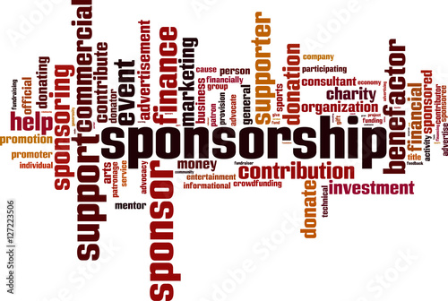 Sponsorship word cloud concept. Vector illustration