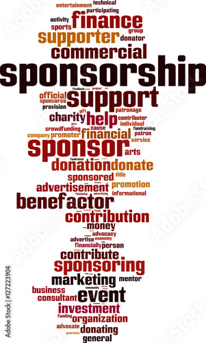 Sponsorship word cloud concept. Vector illustration