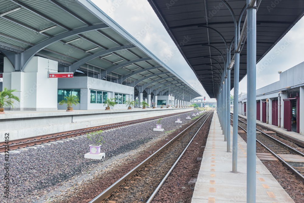 clean new train station in Thailand.