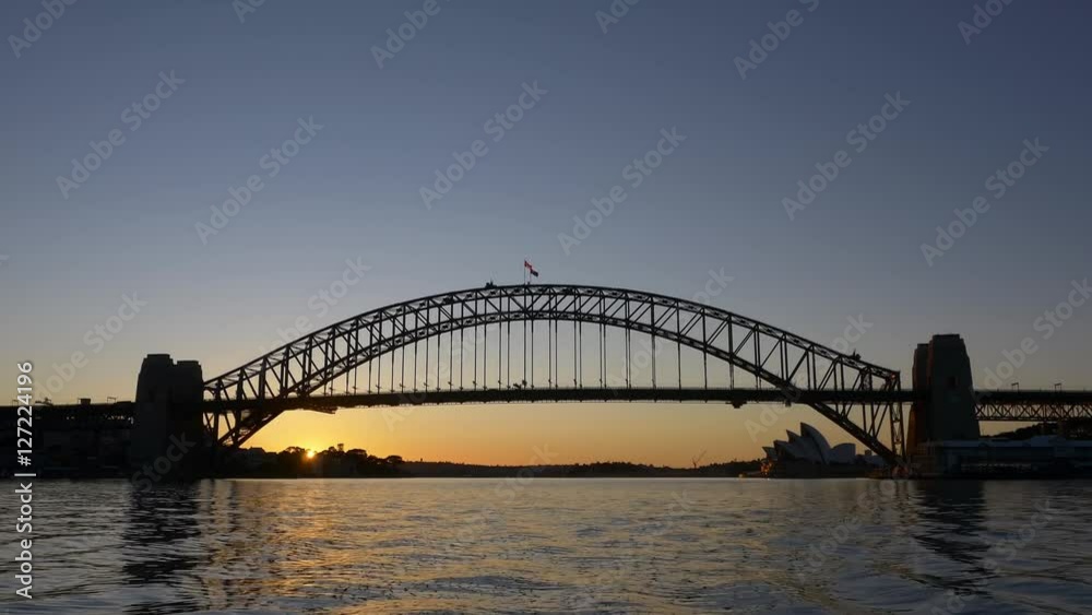 Sydney Harbour Bridge Sunrise in 4k Sydney Harbour Bridge Sunrise in 4k