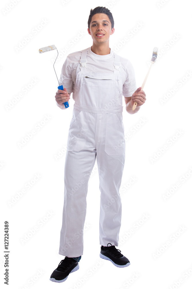 Maler Beruf Handwerker Lehrling Azubi Ganzkörper Ausbildung Aus Maler Beruf Handwerker Lehrling Azubi Ganzkörper Ausbildung Aus