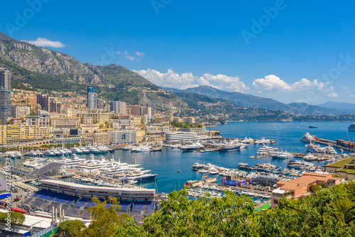 View of monaco and monte carlo in the south of France