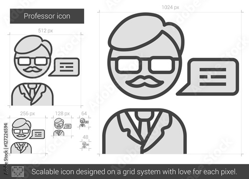 Professor line icon.