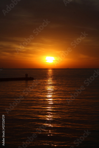 Sunset at the sea © alavrenuk