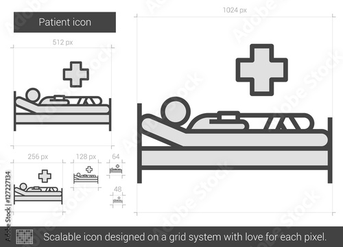 Patient line icon.